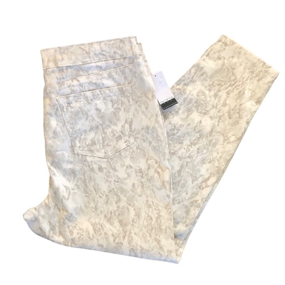 Sofia Vergara Rosa Curvy High Waist Python Ankle Jean Sz. 20 White Print Stretch - Picture 1 of 8